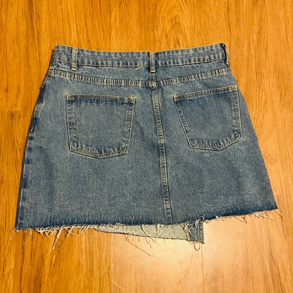 Denim Asymmetric Skirt - Picture 3 of 4